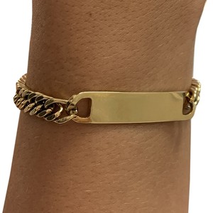 Brazalete de Acero Chapado en Oro de 4 mm X 20 cm, Brazaletes Religiosos Budistas de Moda con Diamantes y Perlas, Forma Geométrica de Número - Product Image 1