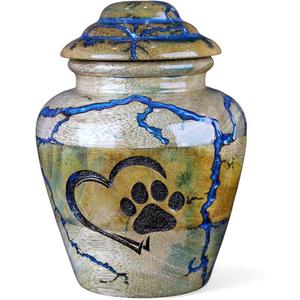 Urna de madera hecha a mano para mascotas para cenizas de perros y gatos Hermoso jarrón conmemorativo para suministros funerarios de cremación para adultos de la India - Product Image 6