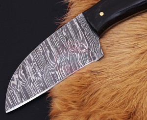 Lame de fixation en acier Damas faite à la main sur mesure couteau Skinner pleine soie couteaux de camping en plein air couteaux à éplucher - Product Image 2