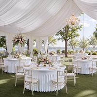 Jupe de table ronde en spandex tricotée, couleur personnalisée, vente en gros, pour mariage, banquet, location d'espaces événementiels et événements en extérieur