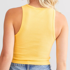 Custom Polyester Material Made <b>Women</b> Yoga Top Best Quality Athletic Compression Workout Top <b>Sleeveless</b> Moisture Wicking Yoga Top - Product Image 3