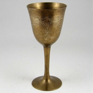 AnointedCup Holy Trinity Copa de vino ornamentada Cáliz religioso chapado en oro antiguo para misa, bendiciones y altares de Iglesia - Product Image 1