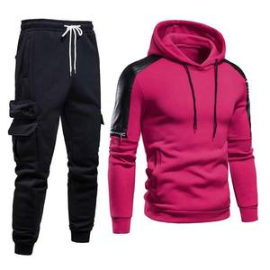 Pull à capuche en coton 100% pour hommes, manches longues, vêtements de jogging pour l'entraînement, ensembles de survêtements d'hiver avec logo personnalisé et service OEM - Product Image 6