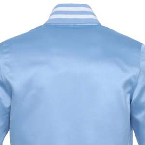 Chaqueta elegante de satén Bomber Varsity OEM, ropa de abrigo de béisbol personalizada para tiendas de moda Dropshipping, chaqueta Varsity - Product Image 6