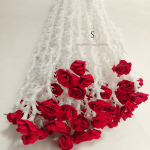Blanc et Rose belles guirlandes grande Rose fleur guirlande à la main écologique suspendu pour mariage, fête, Haldi, Mehendi, décor - Product Image 4