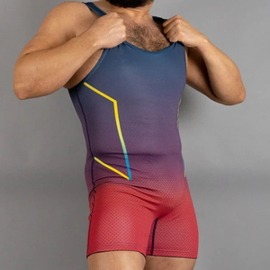 Venta caliente Personalizada Wrestling Singlets Poliéster OEM Diseño Sublimado Hombres Wrestling Singlet - Product Image 2