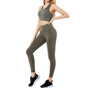 Conjunto de yoga ligero para mujer de último estilo, logotipo personalizado de alta calidad, patrón sólido transpirable, servicios OEM a la venta en Nurak 2025 - Product Image 4