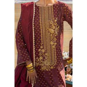 Traje Tradicional Chino de 3 Piezas sin Coser, Bordado en Jacquard, Color Rojo - Product Image 4