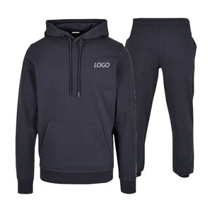 Ensemble de survêtement de sport à cordon de serrage en polyester/coton lourd uni pour homme avec logo personnalisé DECENT FIGHT WEARS - Product Image 1