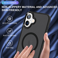 Nueva Funda de Teléfono Móvil Personalizada al por Mayor, Precio de Fábrica, de Lujo, TPU+Acrílico, con Sensación de Piel, Colorida, Magnética, Translúcida, Mate