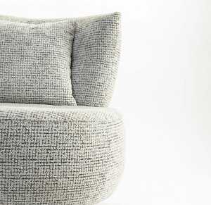 GLACIER Modern <b>Swivel</b> <b>Lounge</b> <b>Chair</b> | Speckled Gray Upholstered Accent Seating | High Resilience Floor Mount Bedroom Furniture - Product Image 5