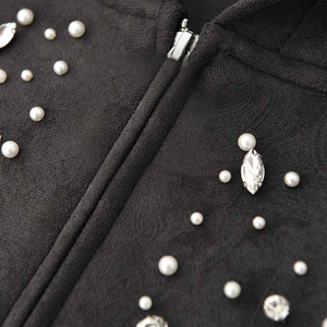 Fabricants professionnels Hommes Zipper Hoodies Strass Streetwear Unisexe Surdimensionné Dabble Zipper Hoodies Sweat Élégant - Product Image 5