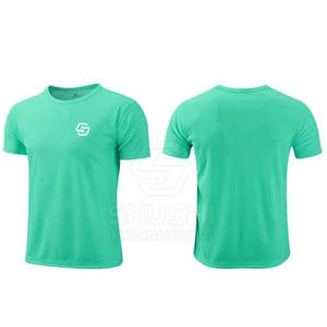 T-shirt en coton tricoté 100% respirant à séchage rapide, écologique, pour homme, avec logo personnalisé, marque privée, vêtements d'été 2025, fabrication sur mesure - Product Image 4