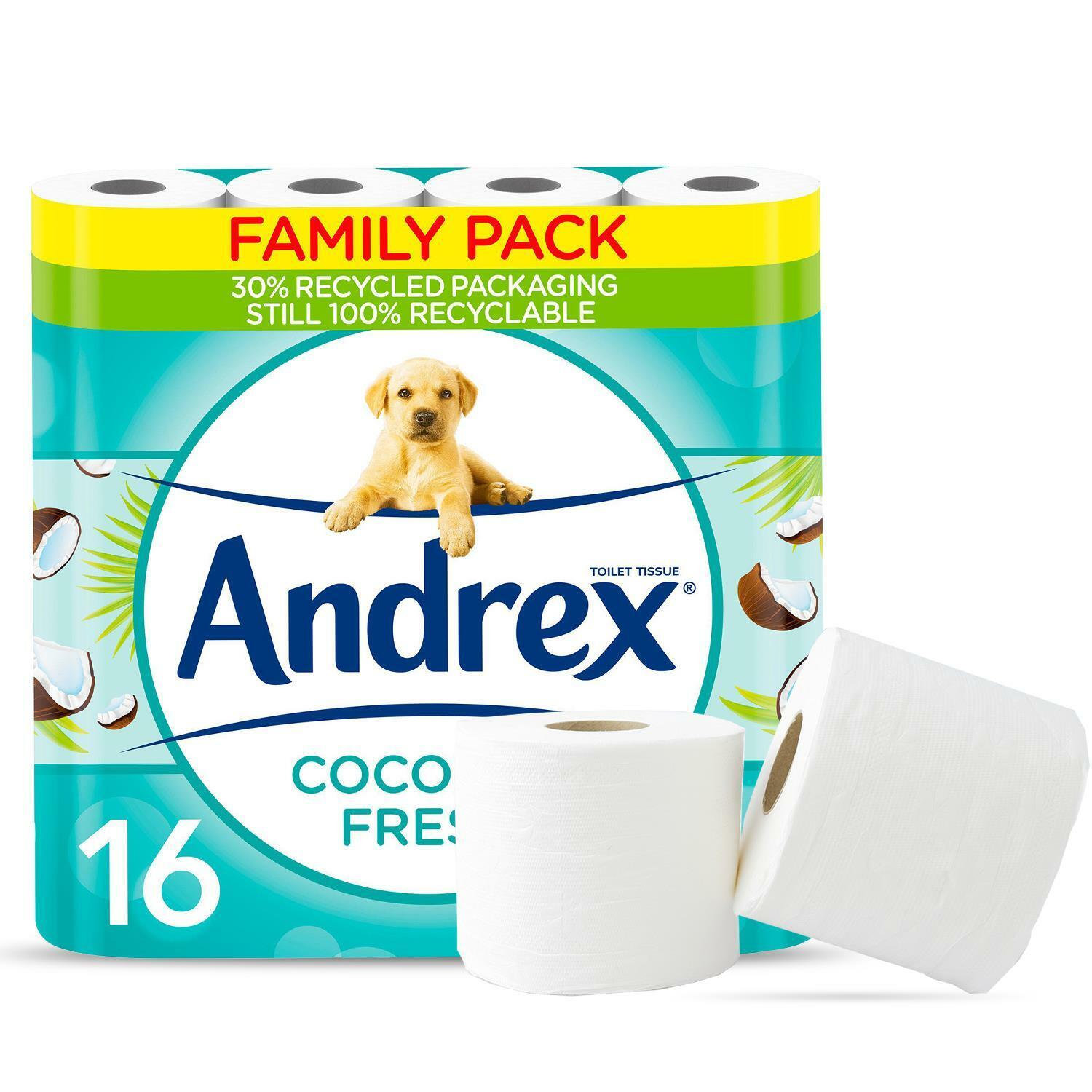 Andrex Filhotes Higiênico Rolls-Andrex Filhotes Em Um Rolo Suave Limpo Toilet Paper Pack 24's