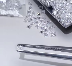 1,5 MM a 5 MM blanco E Color VVS2 piedra de corte princesa pequeño diamante Natural corte cuadrado piedra preciosa suelta para la fabricación de joyas piedra - Product Image 4