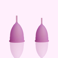 100% grado médico silicona señora cuidado de la salud reutilizable plegable período copa menstrual Copa