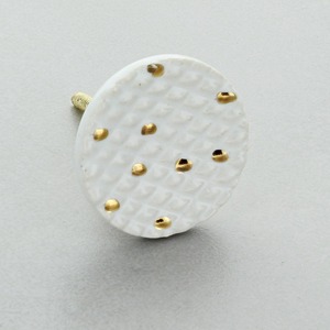 ลูกบิดเซรามิกสีฟ้าพร้อมลายจุดสีทองดีไซน์เนอร์เหมาะสำหรับตู้ครัวเฟอร์นิเจอร์ห้องนอนและตู้จากอินเดีย - Product Image 2