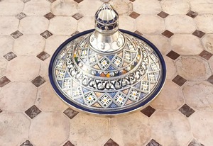 Designer Blue and White <b>Ceramic</b> <b>Casserole</b> Stylish Serving Bowl <b>with</b> <b>Lid</b> Premium Kitchen Cookware for Home Dining and Gifting - Product Image 3