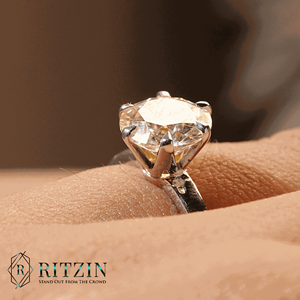 Round Cut Diamond Solitaire Style Engagement Ring For Women - Product Image 3