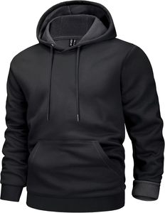 Pull à capuche GSM 310 pour homme Streetwear décontracté avec impression de logo, épaules tombantes et coupe décontractée, mode hivernale 100% coton - Product Image 4