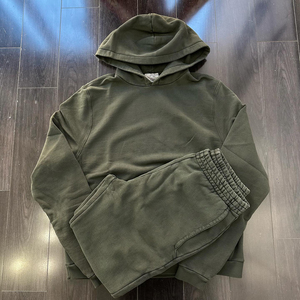 Chándal de gran tamaño Vintage lavado con ácido para hombre, chándal con logotipo personalizado, ropa de maternidad de algodón 100% ecológica para invierno de talla grande - Product Image 1