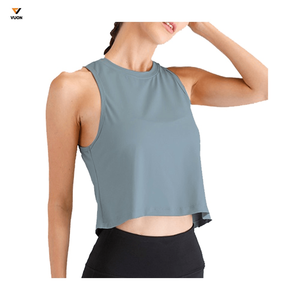 Camiseta corta de satén de algodón 95% al por mayor del fabricante 180gs diseño personalizado para camisetas sin mangas de mujer cortas lisas en blanco - Product Image 2