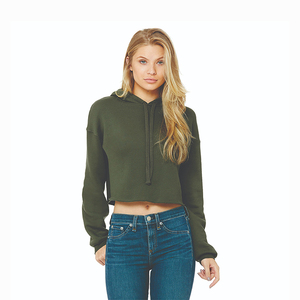 High Quality Casual Knitted <b>Crop</b> <b>Top</b> Hoodie for Women Plus Size Oversized Spring Printed Front Logo <b>Hoodies</b> - Product Image 1
