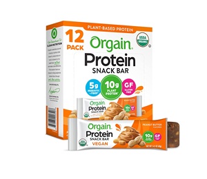 Orgain Organic Vegan Protein Bars, Peanut Butter 1.41 Oz (Pack of 12) - Product Image 1