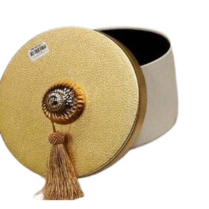 Avec Couvercle Forme Ronde Bol Design Aluminium Plaqué Or Métal Ustensiles de Cuisine Table à Manger Céramique Bol Japonais - Product Image 1