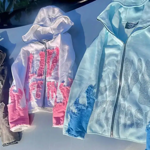 เสื้อฮู้ดผู้ชายแบบมีซิปรูดซิปรูดซิป100% ผ้าคอตตอนปรับแต่งได้สำหรับ450GSM - Product Image 4