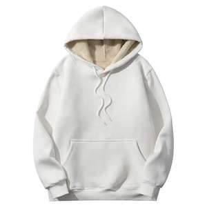 2025 personnalisé bouffée impression taille femmes sweats à capuche brodé coton coréen pull blanc sweats à capuche conception - Product Image 2