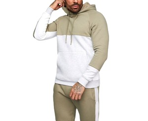 Survêtement de sport fitness pour hommes à capuche d'hiver personnalisé-Polyester/coton respirant Service OEM - Product Image 2