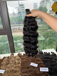 ผมแท้เวียดนามคุณภาพสูงสุด 100% เนื้อผมธรรมชาติแบบหยักศก สีน้ำตาลดำ ซุปเปอร์ดับเบิ้ลดรอว์น แบบเย็บสองชั้นด้วยเครื่องจักร - Product Image 4