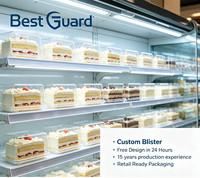 Boîte à gâteau ronde en PET transparent de qualité alimentaire, emballage personnalisé pour cheesecake individuel, conteneur recyclable scellé pour desserts frais et pâtisseries