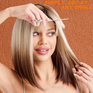 Tijeras de corte de pelo de peluquero extremadamente afiladas curvadas profesionales de gama alta, acero inoxidable para diestros 440C, mango medio 6,5 - Product Image 3