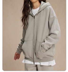 Sweat à capuche en polaire épaisse de 350 g, nouveau design Archer, marron, unisexe, hiver, ODM, sweat à capuche de luxe personnalisé en vrac - Product Image 3