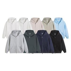 Sudaderas CON CAPUCHA DE Terry de gran tamaño de alta calidad para hombre, logotipo personalizado, estampado DTG, lavado ácido Vintage, doble capucha con cremallera para invierno - Product Image 1