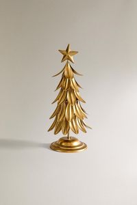 Cesta decorativa de Metal para árbol de Navidad, forma de Color personalizada, escultura de mesa duradera, decoración con acabado dorado antiguo - Product Image 6