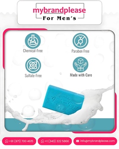 Produits de soin, savon pour le corps Aqua pour homme, sensation de fraîcheur et de propreté, peau lisse, marque privée, solution de soin de la peau OEM ODM - Product Image 5