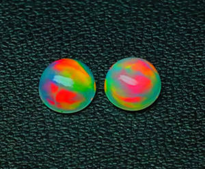 Pierre précieuse en vrac d'opale naturelle-Gemmes d'opale polies de forme ronde-Pierres lisses d'opale de cristal de Welo des mines éthiopiennes - Product Image 4