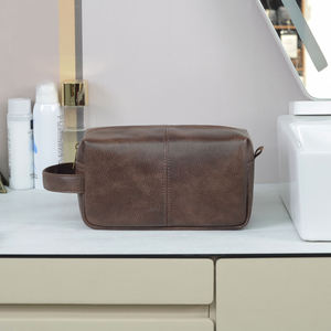 Estuche cosmético de cuero genuino, soporte de maquillaje de viaje de lujo, almacenamiento de artículos de tocador elegante, organizador de belleza de calidad superior para mujeres - Product Image 2