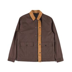 Chaqueta de Trabajo de Lona para Hombre con Cuello de Pana, Diseño Personalizado, Chaqueta Informal para Exteriores, Chaqueta de Trabajo Resistente de Algodón, OEM - Product Image 1