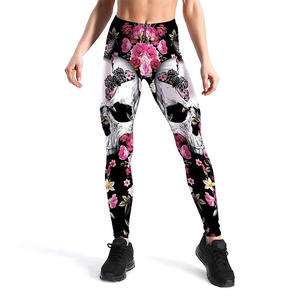 Pantalons de sport pour femmes à prix de gros avec leggings imprimés sans couture motif crâne – Qualité supérieure, design tendance, leggings pour femmes de bonne qualité - Product Image 4