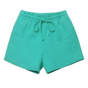 Vente en gros de short décontracté d'entraînement de plage en coton éponge personnalisé respirant taille élastique cordon de serrage pour femmes - Product Image 1