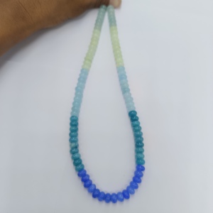 Venta caliente hermoso multicolor 8mm cuarzo liso Rondelle forma cuentas mezcla Color collar piedras preciosas cuentas al por mayor cuenta de piedra - Product Image 4