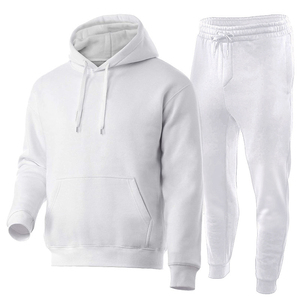 Haut à capuche en polaire de travail et pantalon évasé empilé ensemble deux pièces tenue décontractée chaude pour l'hiver Streetwear sweats à capuche de mode - Product Image 4