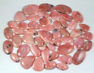 Natural <b>Pink</b> Opal Cabochon Hand Polished Loose Gemstone for Jewellery Making - Product Image 1