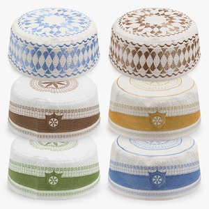 Caps de prière _ 100% coton broderie islamique hommes casquette de prière - Product Image 1
