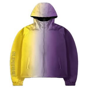 Chándal cortavientos Vintage de dos piezas para hombre más vendido, chándal cortavientos con cremallera de gran tamaño a rayas reflectantes para hombre - Product Image 4