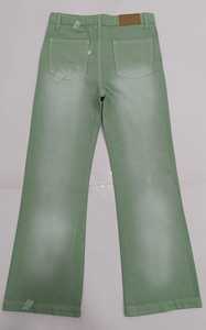 Jeans Anchos de Mezclilla para Mujer con Cintura Ajustable con Botones y Pierna Recta - Product Image 2